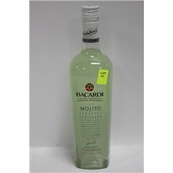 750ML BOTTLE OF BACARDI MOJITO 15% COCKTAIL MIX