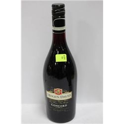 750ML BOTTLE OF MOGEN DAVID CONCORD RED WINE 11%
