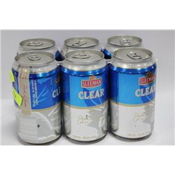 PACK OF 6 SLEEMAN CLEAR BEER CANS