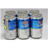 Image 1 : PACK OF 6 SLEEMAN CLEAR BEER CANS