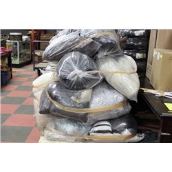 PALLET OF SHOWHOME PILLOWS AND BEDDING