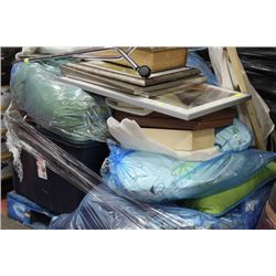 PALLET OF SHOWHOME PILLOWS AND ACCENT PIECES