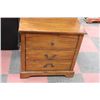 Image 1 : SHOWHOME WOOD 3 DRAWER NIGHT STAND