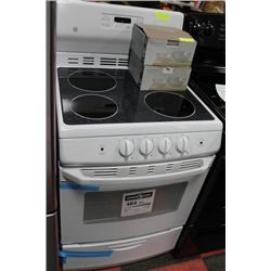 GE WHITE CERAMIC FLAT TOP STOVE