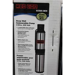 RED LION DEEP WELL SUBMERSIBLE PUMP 12GPM