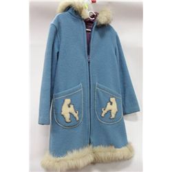 INUIT HANDCRAFTED LADOES COAT W DOGSLED DESIGN
