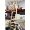 Image 1 : 12' FOOT WOODEN STEP LADDER