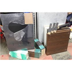 STACK OF IKEA END TABLES W COFFEE TABLE