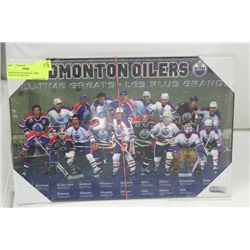EDMONTON OILERS"ALL TIME GREATS" PLAQUE W/