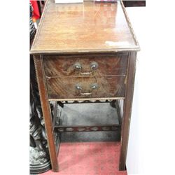 ANTIQUE 2 DRAWER NIGHT STAND