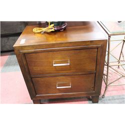 SHOWHOME WOOD 2 DRAWER NIGHT STAND