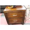 Image 1 : SHOWHOME WOOD 2 DRAWER NIGHT STAND