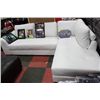Image 1 : NEW APT SIZE WHITE LEATHER SECTIONAL
