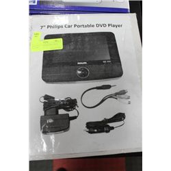 PHILLIPS 7" CAR PORTABLE DVD PLAYER
