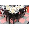 Image 1 : NEW DARK WOOD TABLE W 6 CHAIRS