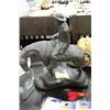 Image 1 : BRONZE AUSTIN PROD INC. 1969 HORSE & COWBOY STATUE