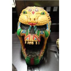 DECORATIVE CERAMIC SKULL FROM OKLAHOMA