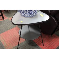 SHOWHOME SMALL METAL AND GLASS END TABLE