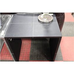 BLACK LEATHERETTE SIDETABLE