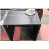 Image 1 : BLACK LEATHERETTE SIDETABLE