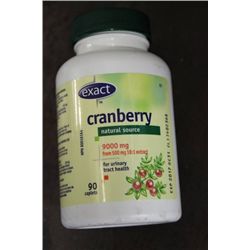 BOTTLE OF 90 CRANBERRY CAPLETS