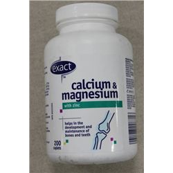 BOTTLE OF 200 CALCIUM AND MAGNESIUM CAPLETS