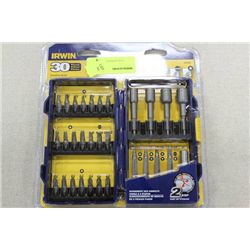 IRWIN 30 PC SCREWDRIVER BIT SET
