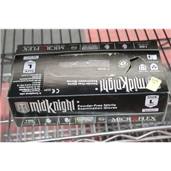 BOX OF 100 LARGE MIDNIGHT EXAMINATION GLOVES