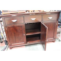 THREE DRAWER BAR SIDE TABLE