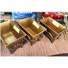 Image 1 : 3 PC GOLD TONE PLANTER SET