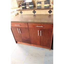 CHERRY BAR / ISLAND WITH TILE INLAY