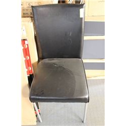 BLACK LEATHERETTE SIDECHAIR