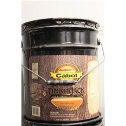 5 GALLON PAIL OF TIMBER JACK PINE CONE LOG AND