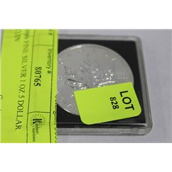 .999 FINE SILVER 1 OZ 5 DOLLAR COIN