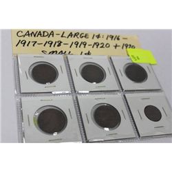 CANADA 1916-20 LARGE PENNIES