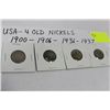 Image 1 : US 1900/06/36/37 NICKELS