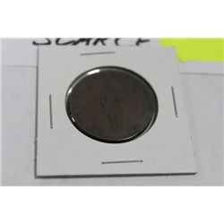 CANADA 1837 SCARCE LARGE PENNY