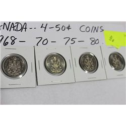 #2 CANADA 1968/75/80 HALF DOLLARS
