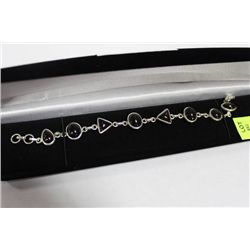 MARKED 925 GARNET BRACELET STERLING SILVER