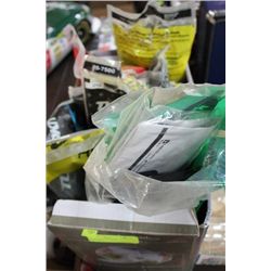 BOX OF NEW CAR AUDIO COMPONENTS