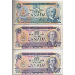 Canadian Banknote Lot;  includes 1900, 1923 25¢ Shinplasters, 1937 $1, 1954 $1(2), 1967 $1(4), 1973
