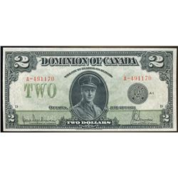 1923 $2 DC-26a #A-491170, CCCS CH UNC64.  Scarce signature!  Well centered.