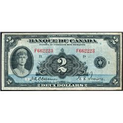 1935 $2 BC-4 #F662223,  PMG VF25.