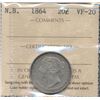 Image 1 : N.B. 1864 20¢ ICCS VF20.