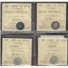 Image 1 : 1874H 5¢, 1880H, 1888 & 1893.  Lot of 4 ICCS VF20 to VF30 coins all designated with problems.