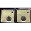 Image 1 : 1991 5¢ & 1992 ICCS MS66.  lot of 2 coins.