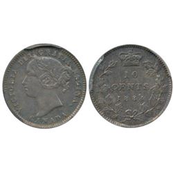 1884 10¢ PCGS Genuine XF Details.  Medium toning with underlying lustre.   Designated as Mount remov