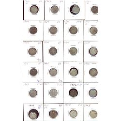 1902H 10¢ to 1910 Lot;  includes 1902H(2), 1903, 1903H(3), 1904(5), 1905(8), 1906(4), 1907(8), 1908(