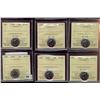 Image 1 : 1996 10¢, 1997, 1998, 1999, 2000 & 2008 all ICCS SP67.  Lot of 6 coins.