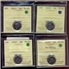 Image 1 : 2002P 10¢, 2003P, 2003P NE & 2004P ICCS MS66.  Lot of 4 coins.